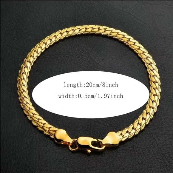 New 18K Gold Plated Snake Bracelet - Picture 3 of 7